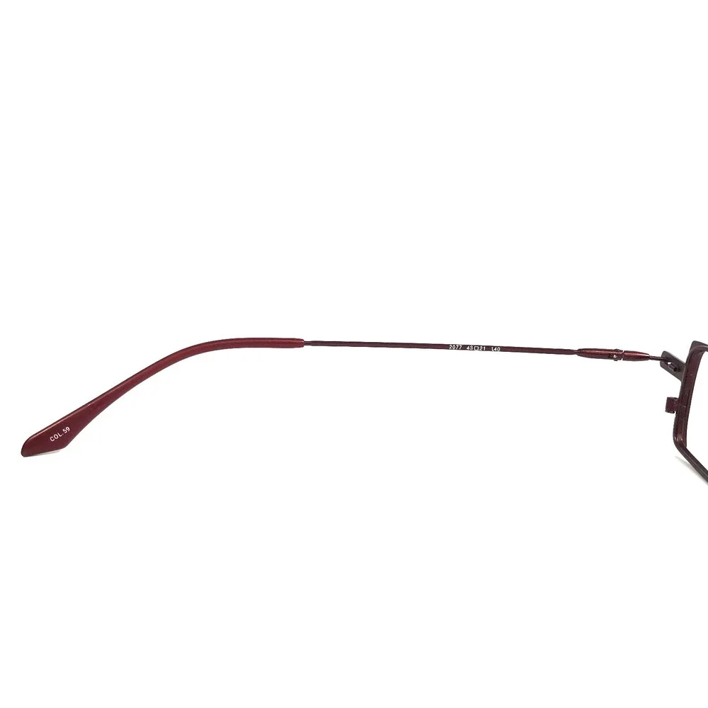 Ogi Eyeglasses Frames 2077 COL. 59 Burgundy Red Cat Eye Full Rim 43-21-140